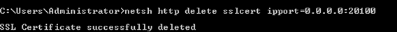 Deleting the SSL certificate.