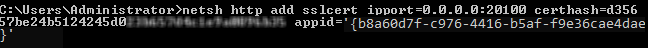 Importing the SSL certificate.