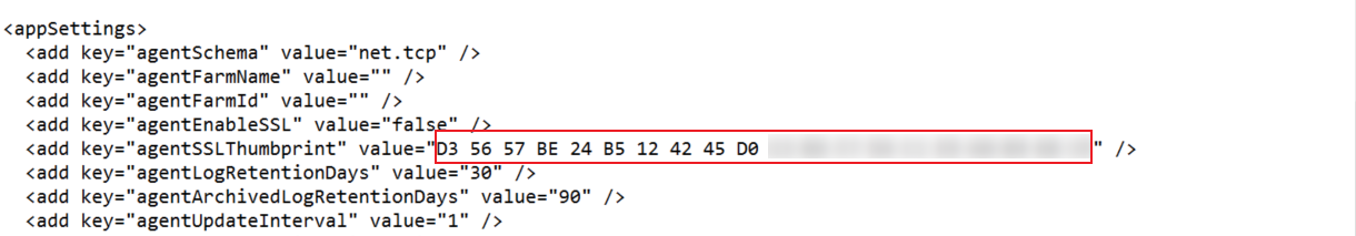 AgentCommonVCEnv.config file