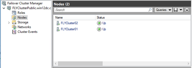 Sample failover cluster
