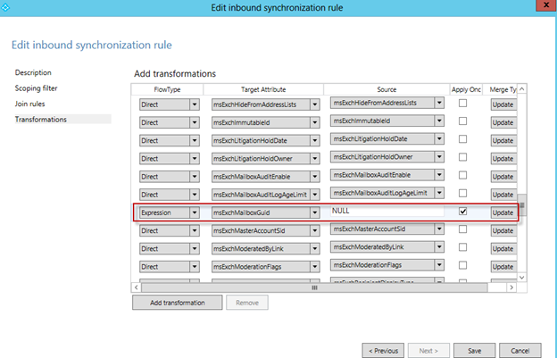 The msExchMailboxGuid attribute
