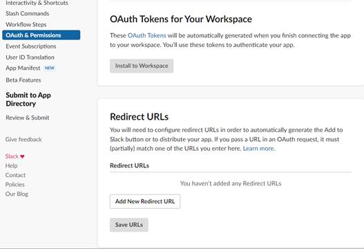 OAuth & Permissions section