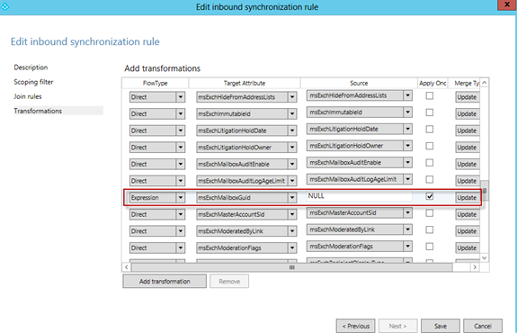 The msExchMailboxGuid attribute