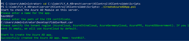 PowerShell window
