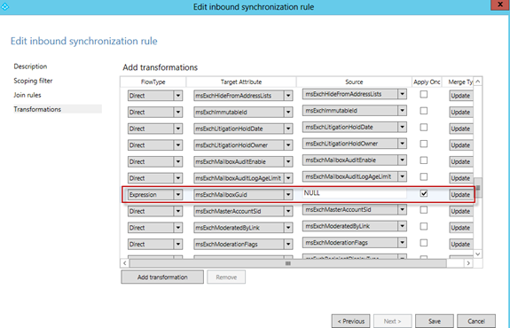 The msExchMailboxGuid attribute