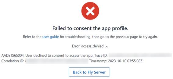 The error page.