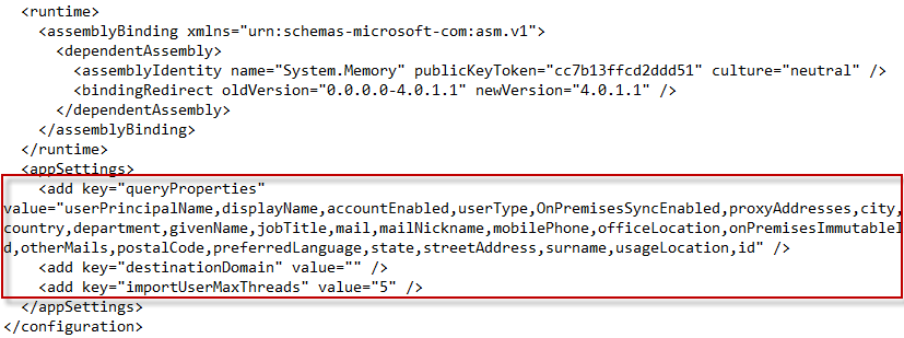 The configuration file
