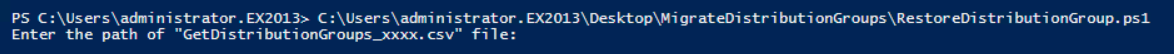 RestoreDistributionGroups.ps1 script.