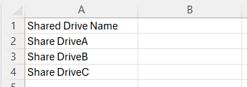 Shared drive example.
