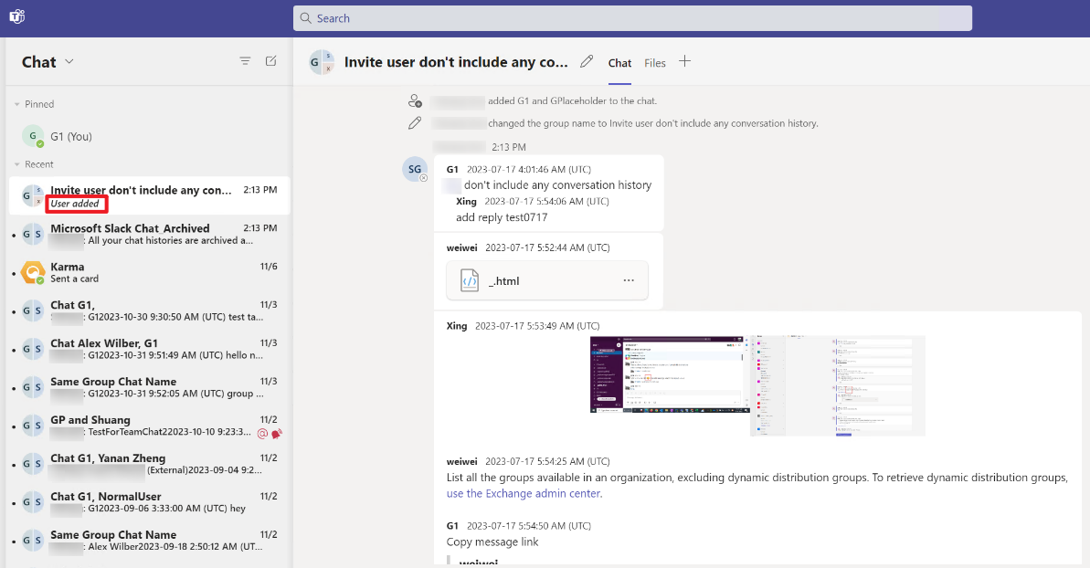 User added notification 