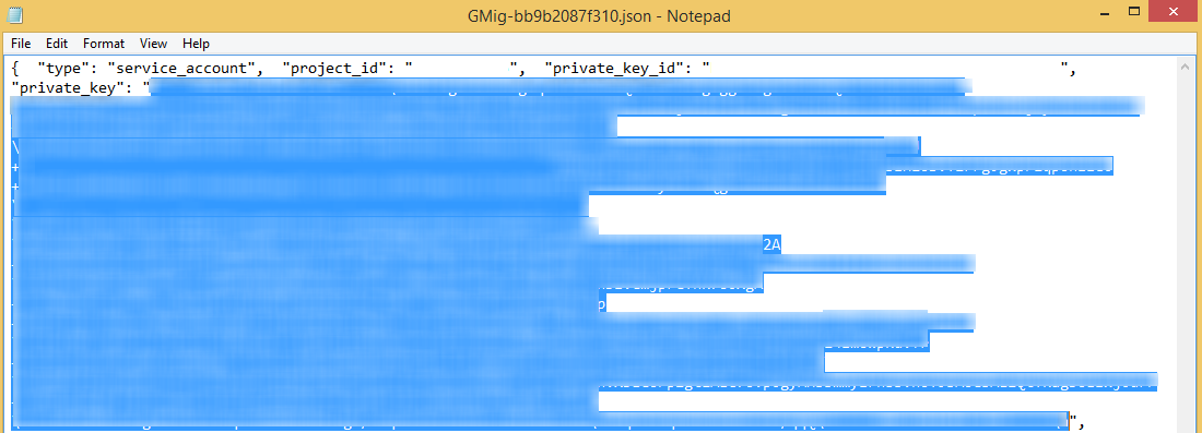 Example of private key file