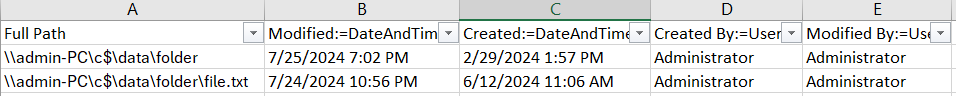 The example of the metadata file.
