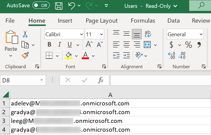 The CSV file.