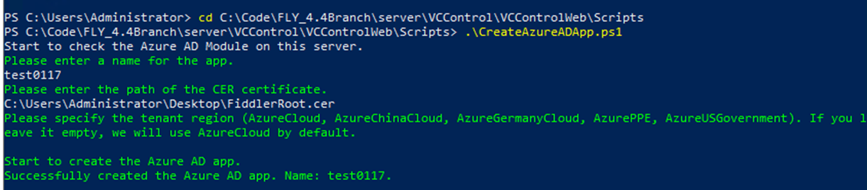 PowerShell window