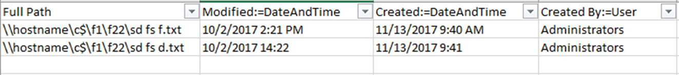 The example of the configuration file