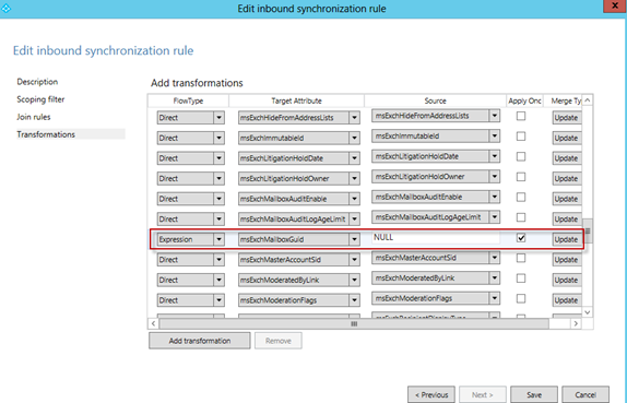 The msExchMailboxGuid attribute