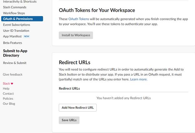 OAuth & Permissions section