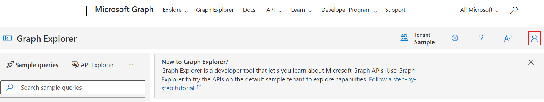 Clicking the profile icon.