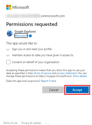 Clicking "Accept".