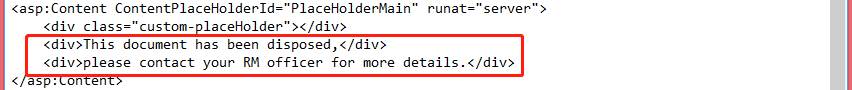 The AgentCommonRecordsDisposalStub.aspx file.