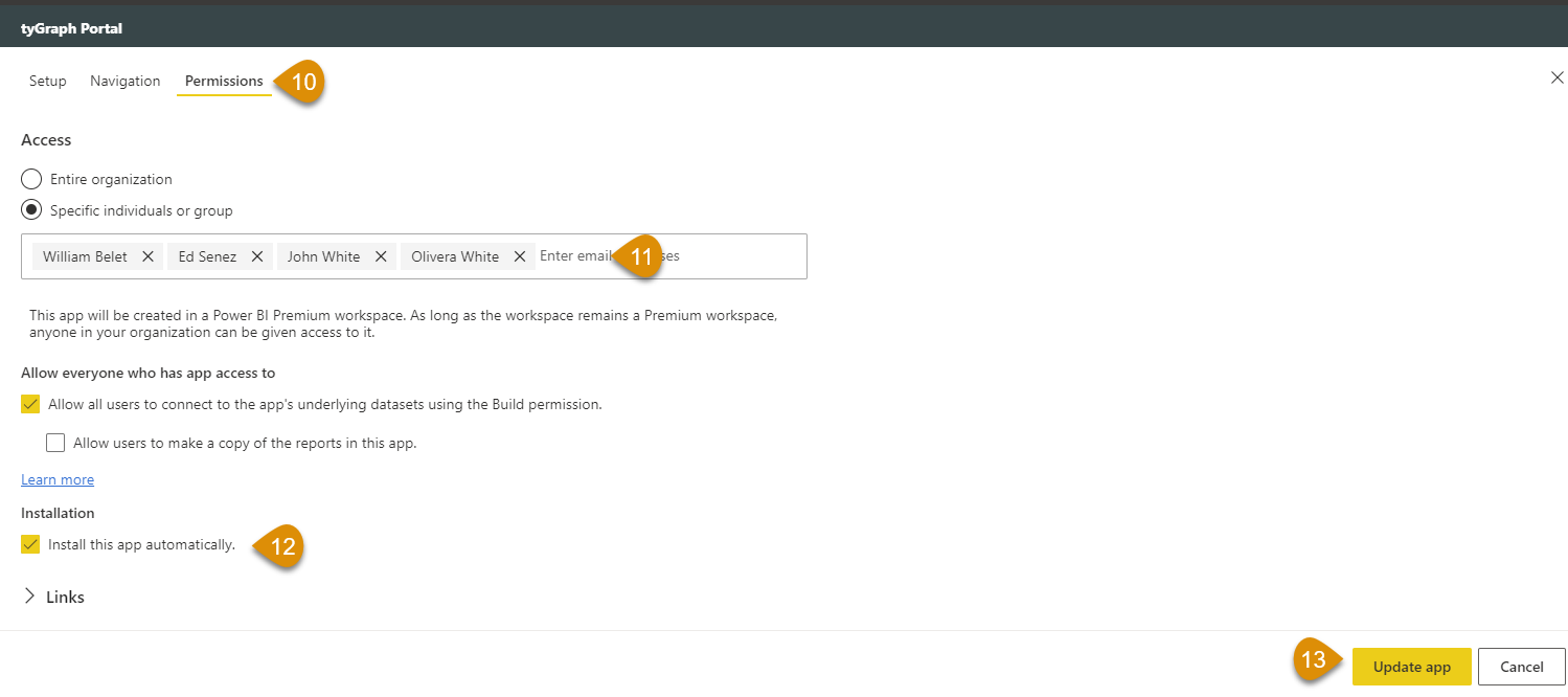 click update app