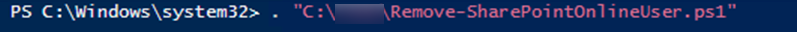 The Remove-SharePointOnlineUser.ps1 file.